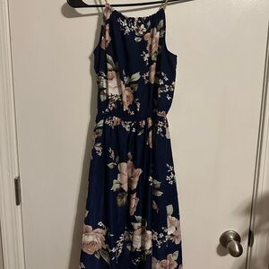SHEIN Floral Tie Back Dress